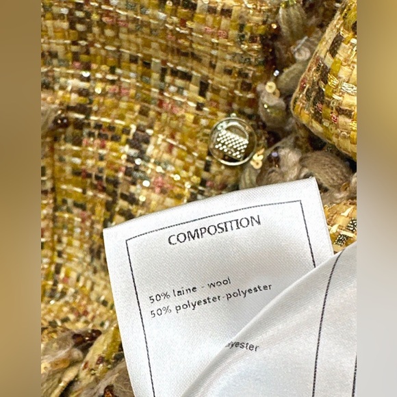 Chanel Mustard Tweed Mini Dress - Picture 8 of 9